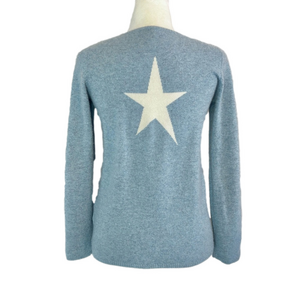 Soya Concept blue cashmere sweater w/star